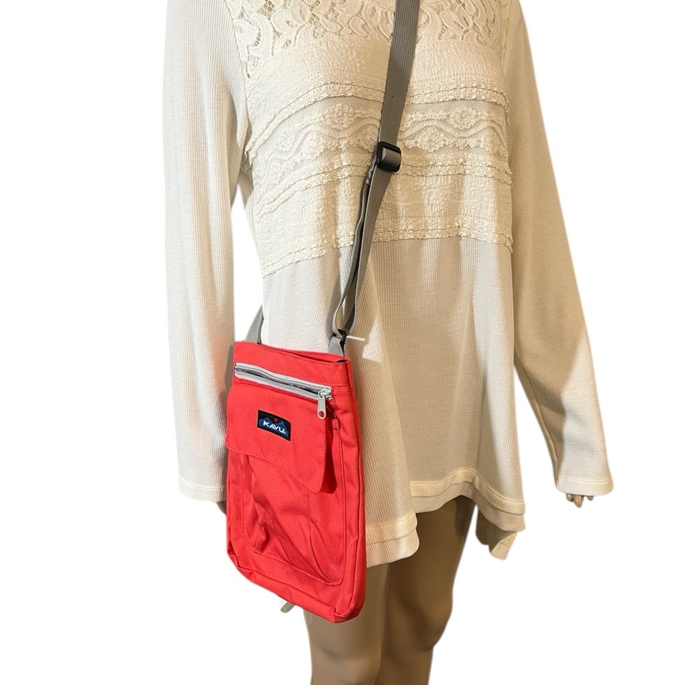 Kavu Red Crossbody Bag with Adjustable Strap